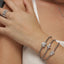 Stretch Beaded Hamsa Bracelet - Silver