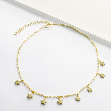 Multi Star Charms Anklet-Anklets-Balara Jewelry