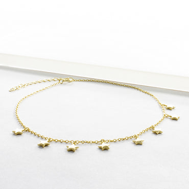 Multi Star Charms Anklet-Anklets-Balara Jewelry