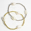 Beaded Adjustable 3 Pearl Bracelet - Gold or Silver-Bracelets-Balara Jewelry