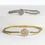 Stretch Beaded Bracelet with CZ Pave Disc - Gold or Silver-Bracelets-Balara Jewelry