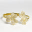 Bangle Flower CZ Bracelet - Gold or Silver-Bracelets-Balara Jewelry