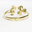 Bangle Flower CZ Bracelet - Gold or Silver-Bracelets-Balara Jewelry