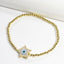 Stretch Beaded Star Bracelet - Gold