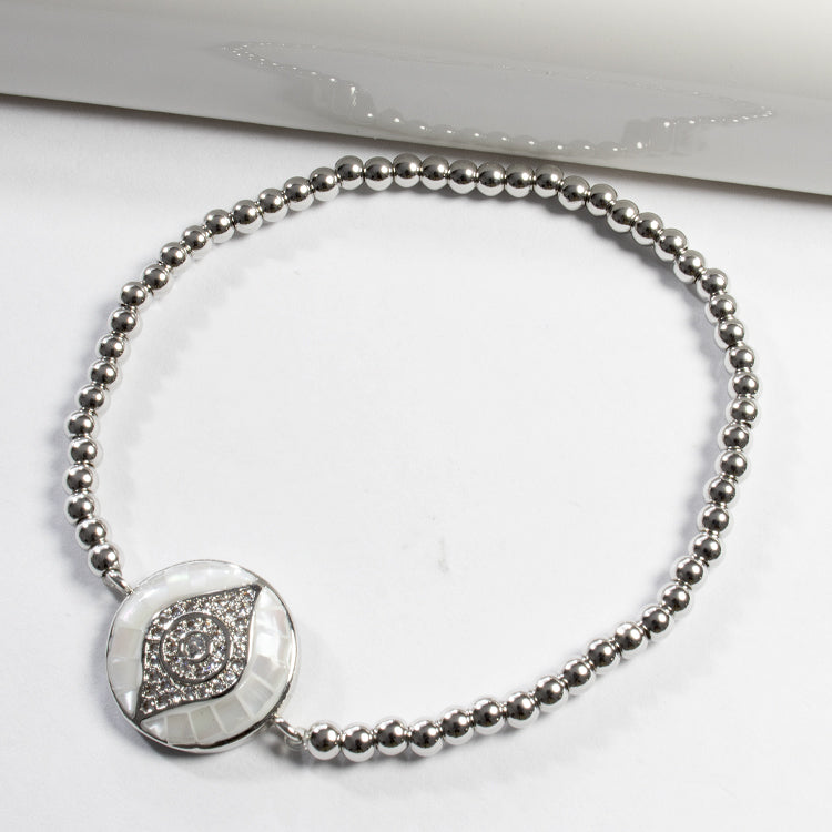 Stretch Beaded Guard Eye Bracelet-Bracelets-Balara Jewelry