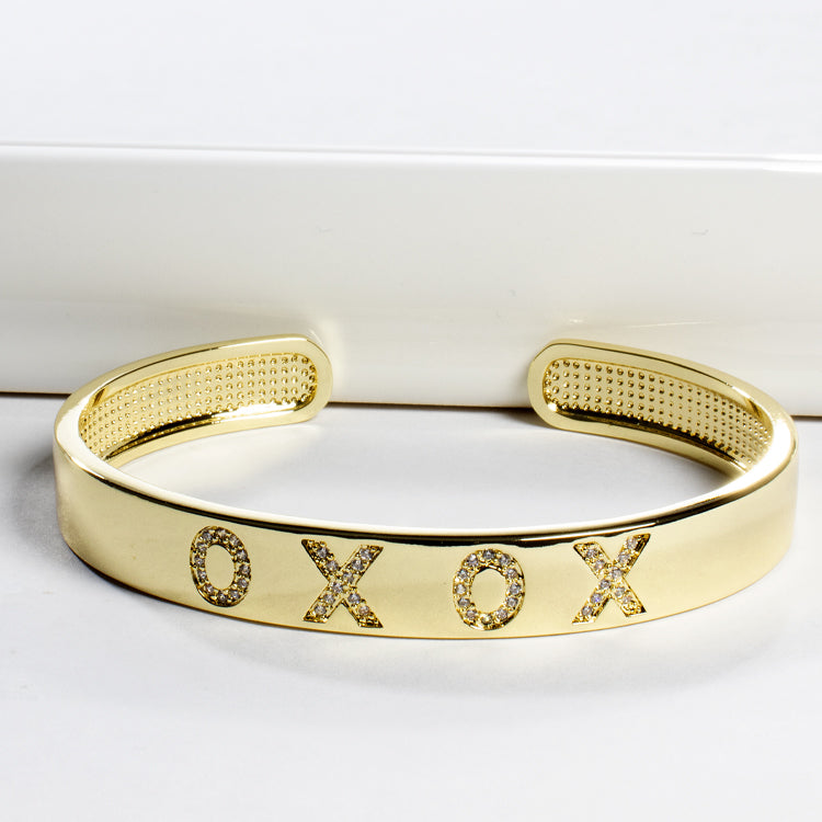 XOXO Cuff Bracelet-Bracelets-Balara Jewelry