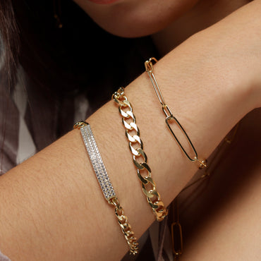 Open Link Bracelet 6 1/2" - Gold or Silver-Bracelets-Balara Jewelry