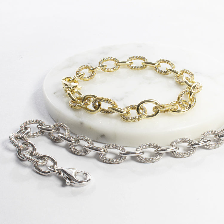Fancy A.D. Rose Gold & Silver Bracelet For Women's Collection - Goodsdream