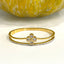 CZ Stainless Steel Lucky Four Leaf Clover Bangle - Gold