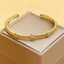 18K Gold Plated CZ Adjustable Cuff Bracelet