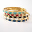 Slim Enamel Bangle Bracelet - Gold