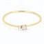 Simple Thin Stackable Pearl/CZ Ring - Gold