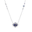 Enamel and CZ Evil Eye Necklace - Gold or Silver