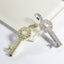 CZ Key Charm Pendant - Gold or Silver