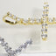 CZ Cross Charm Pendant - Gold or Silver-Charms-Balara Jewelry