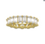 Round Baguette CZ Band - Gold or Silver-Rings-Balara Jewelry