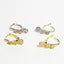 CZ Three Discs Earrings - Gold or Silver