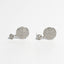 Pave CZ Disc Dangling Earrings - Gold or Silver-Earrings-Balara Jewelry