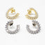 CZ Swirl Earrings - Gold or Silver-Earrings-Balara Jewelry