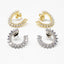 CZ Swirl Earrings - Gold or Silver