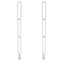 CZ Open Link Drop Earring - Silver