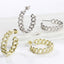 CZ Link Hoop 25mm - Gold or Silver-Earrings-Balara Jewelry