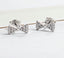 Tiny CZ Bow Stud Earrings - Silver