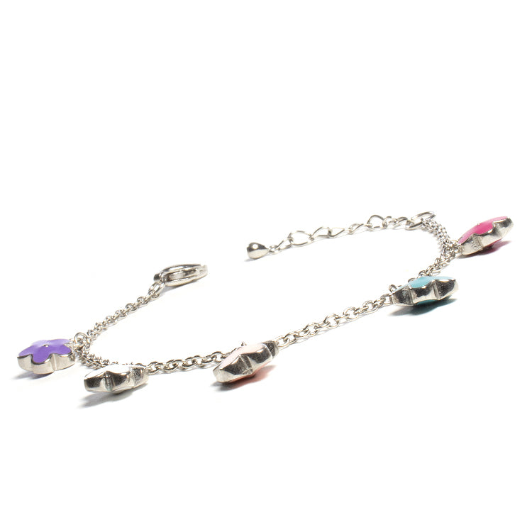 Pink Enamel Chain & Lavender Enamel Star Bracelet – The Sugarplum Tree