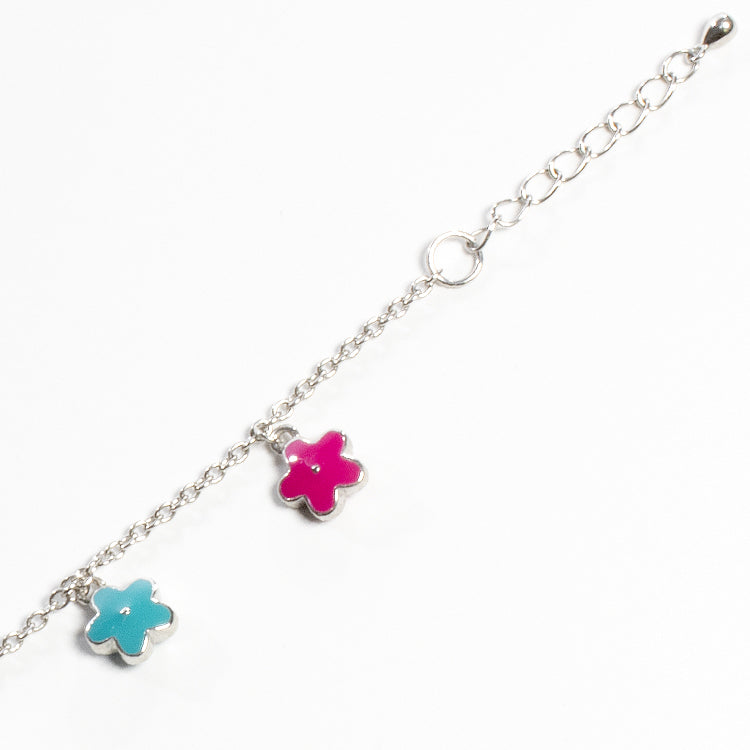 Multicolor Enamel Flower Bracelet - Girls & Teens – Balara Jewelry