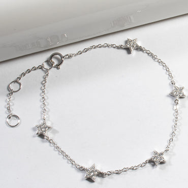Multi Stars CZ Bracelet - Gold or Silver - Girl & Teens-Bracelets-Balara Jewelry