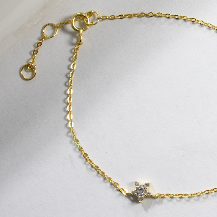 Stars CZ Bracelet - Gold or Silver - Girls & Teens-Bracelets-Balara Jewelry