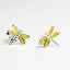 Yellow Enamel Dragonfly Stud Earrings - Girls & Teens-Earrings-Balara Jewelry