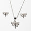 Dragonfly Pave CZ Necklace and Earrings Set - Girls & Teens-Necklaces-Balara Jewelry