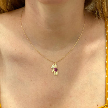 Black Four Leaf Clover Flower Necklace - Gold – Balara Jewelry