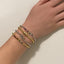 Coffee Bean Beaded Stretch Bracelet - Gold or Silver