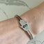 CZ Hamsa - Evil Eye Bangle Bracelet - Gold and Silver