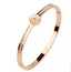 CZ - Shell Gem Four Leaf Bangle Bracelet - Silver, Gold, Rose Gold