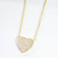 CZ Pave Heart Necklace - Gold Or Silver
