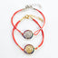 Red String Multicolor Hamsa Bracelet - Gold or Silver