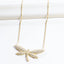 CZ Dragonfly Necklace - Gold
