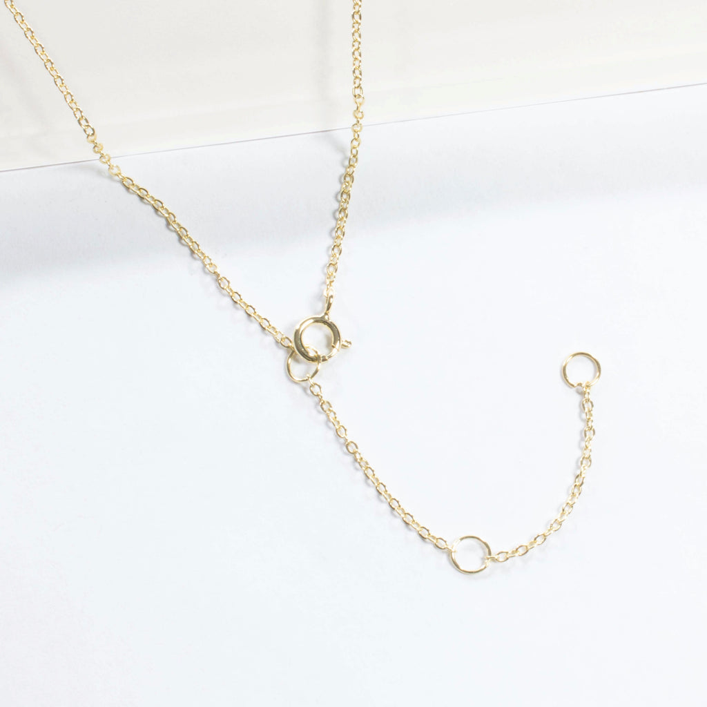 Single Pearl Pendant With CZ Necklace - Gold or Silver