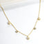 CZ Bezel/Balls Dangling Choker - Gold