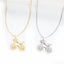 CZ Bicycle Necklace - Gold or Silver