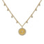 CZ Starburst Disc Necklace - Gold