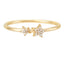 Dainty CZ Two Stars Ring