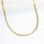 Flat Curb Chain Necklace - Gold