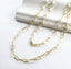 3 mm Open Link Chain Necklace 16" , 20", 24", 30"
