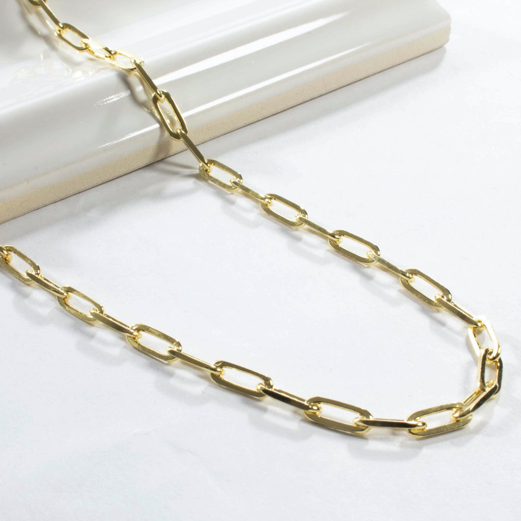3 mm Open Link Chain Necklace 16" , 20", 24", 30"
