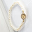 Freshwater Pearl Stretch Bracelet With Religious CZ Charm - Gold or Silver