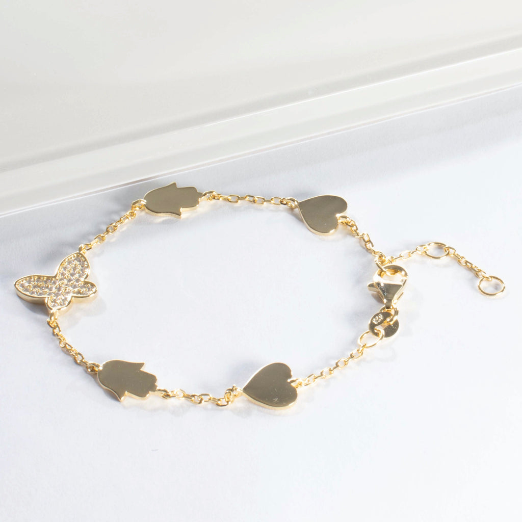 Multi Charms Bracelet - Gold or Silver - Girls & Teens